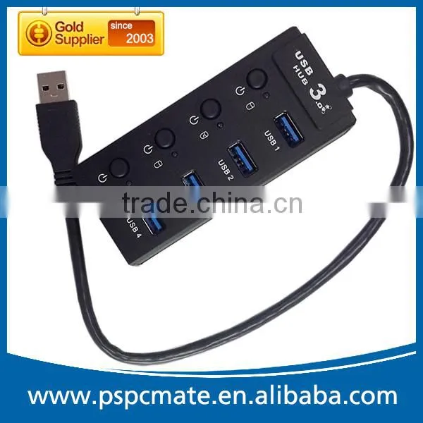 Super high speed computer 4 port slim usb 3.0 hub
