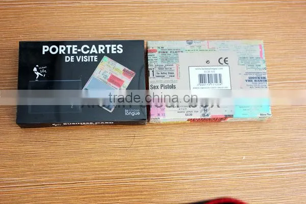 new oem acetate pvc clear business card box