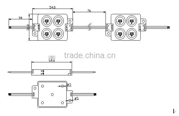2015 Epistar SMD 3528 led modules,3 LEDS Modules