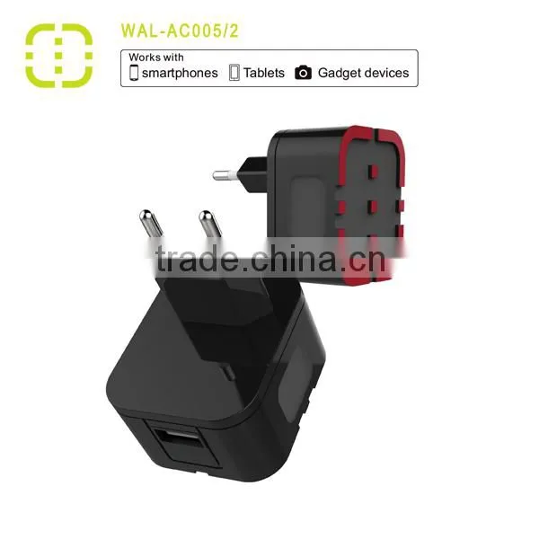 2015 Newlly Walnut 2.1A universal EU travel charger for smartphone
