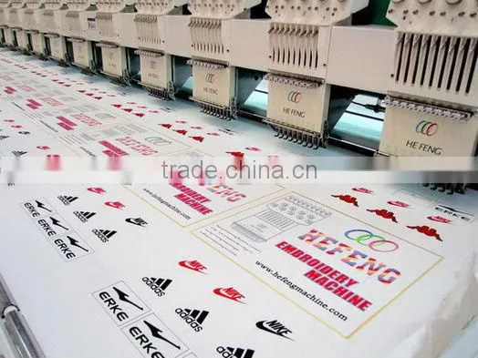 16 heads 9 needles computerized operation flatbed embroidery machine