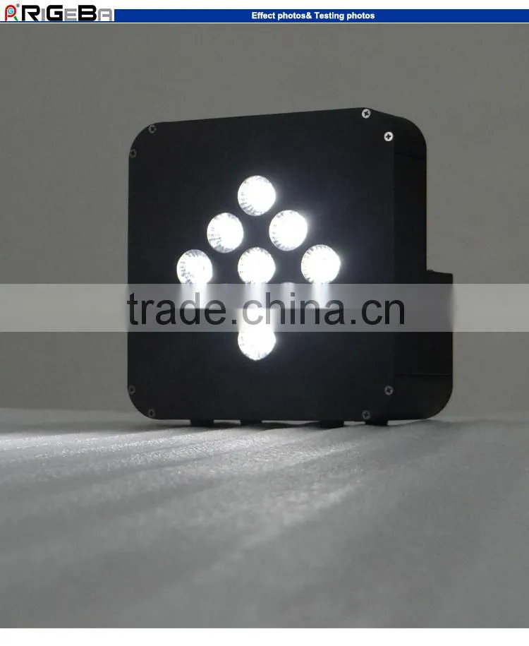 2015 Built-in Li-ion battery & wireless super slim 9*10W RGBWA 5 IN 1 led Mini flat par can stage par light