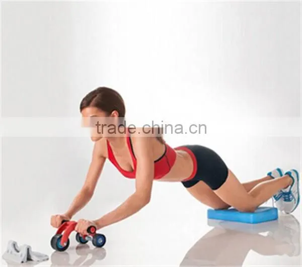 Original Three Ab Wheel Roller With ab Mat Fitness Exerciser Abdomonal Abs Wheels