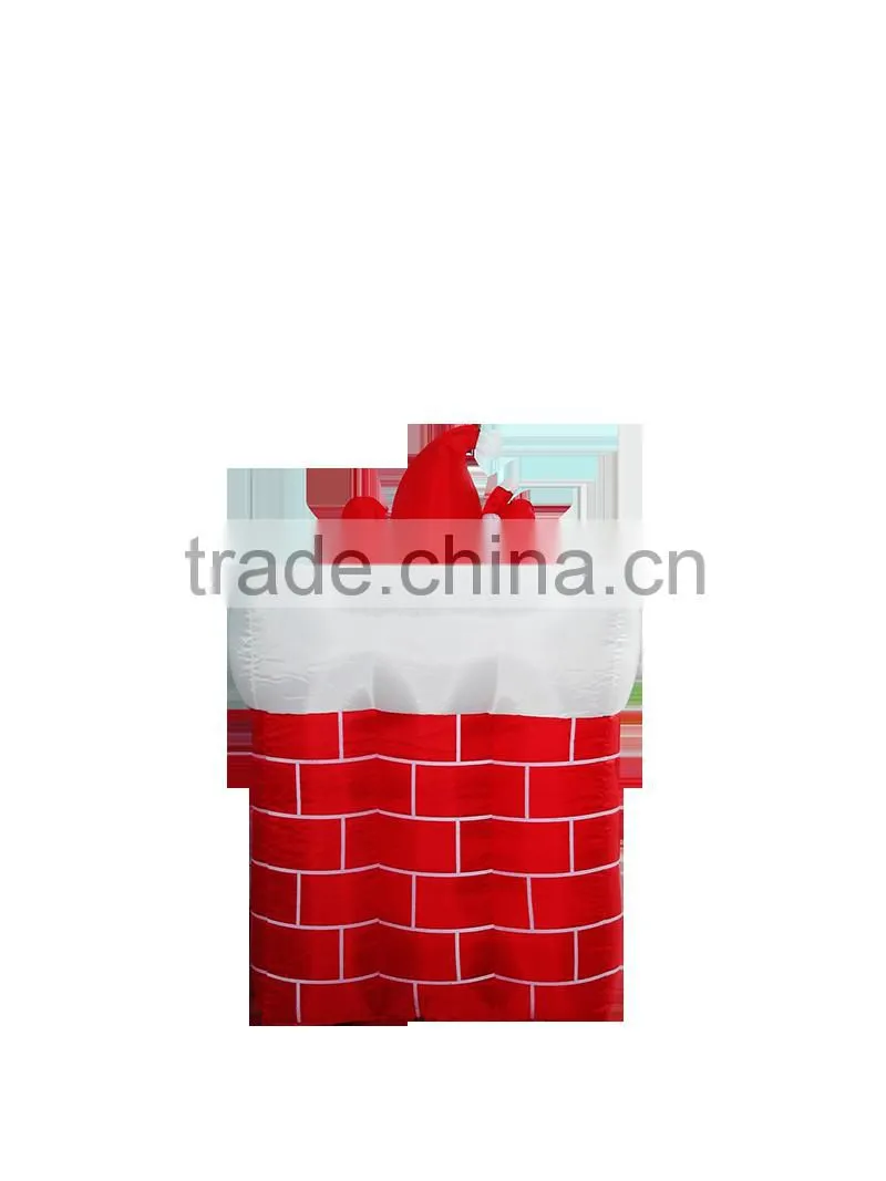 DJ-222 4ft-8ft inflatable outdoor christmas santa claus Chimney decoration up and down movement