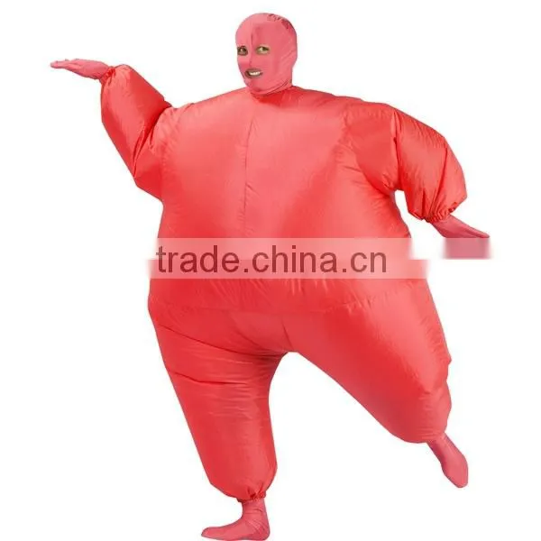 DJ-CO-148 Funny Adult Halloween Costume Inflatable Ghostbusters Stay Marshmallow Man led costume
