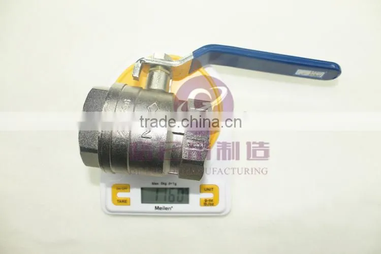 GLD Cheap price 5PCS/LOT hot sale 1/4" Double male external thread ball valve ,brass ball valve , valvecopper ,