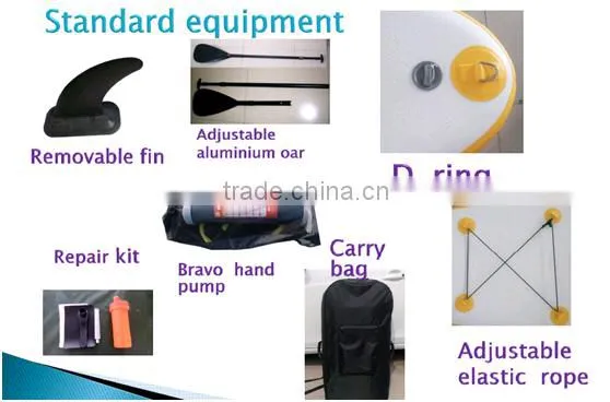 Professional Manufacture CE certification 2015 new design inflatable SUP paddle board/High quality drop stitch material