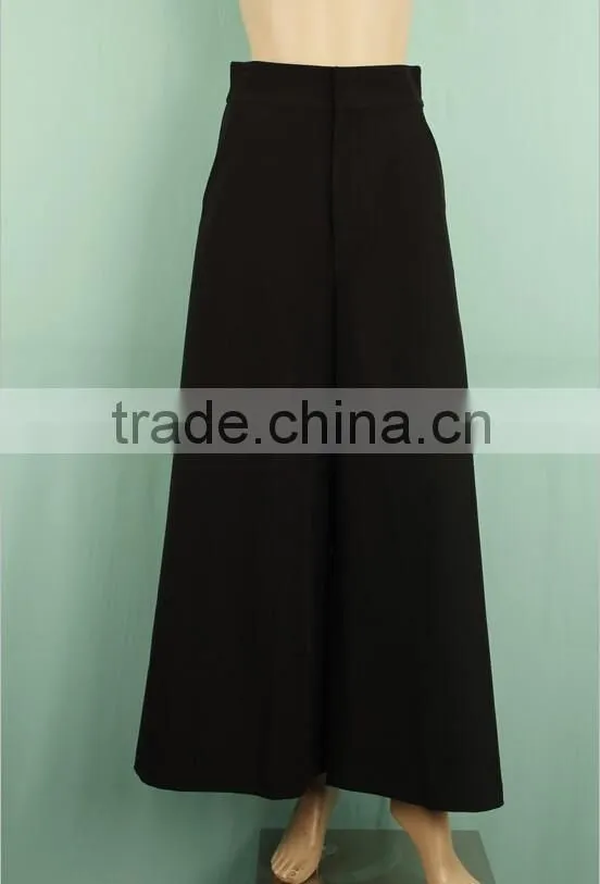 2016 Latest wide leg top brand pant pattern designs for lat lady plus size pant