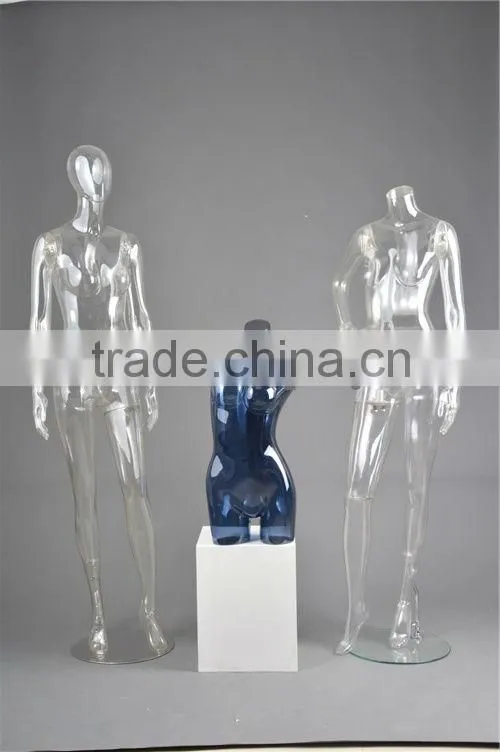 Transparent plastic PC mannequin