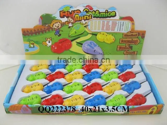 kids intelligence toy 24PCS pull back cat with arithmetic