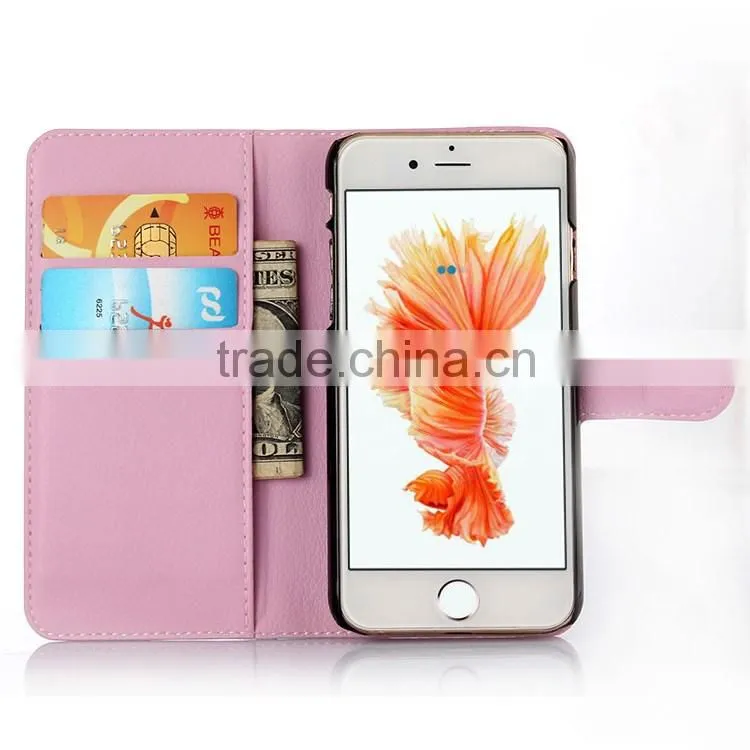 Luxury Crystal Classic Crystal Crazy Horse Grain Leather Case For Iphone 6s
