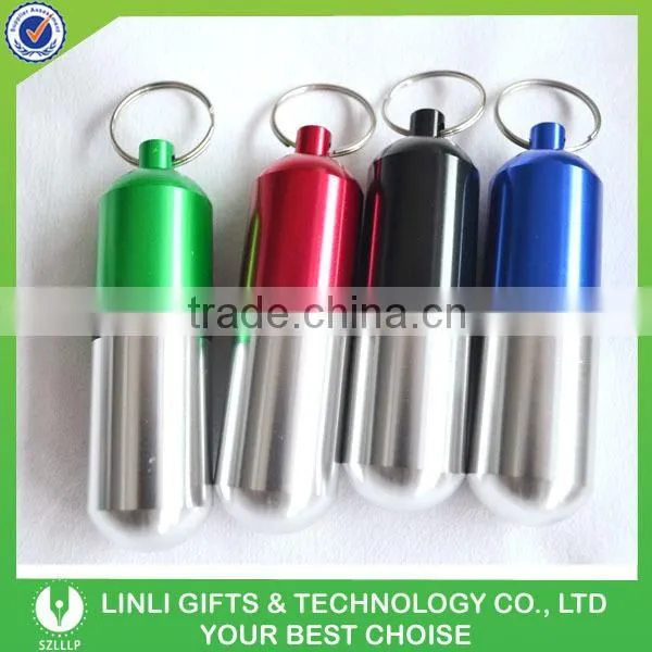 Oem Logo Promotional Gift Metal Pill Box Keyring