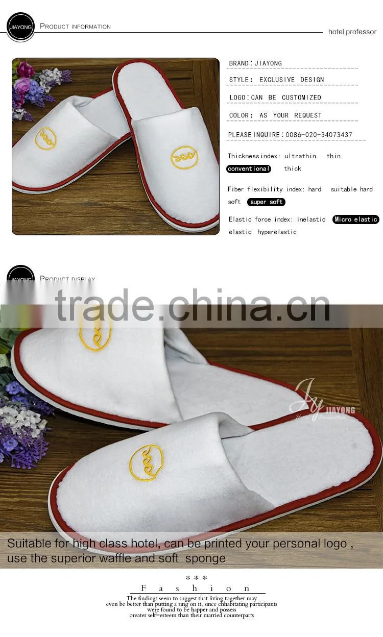 New design custom logo slippers disposable guest slippers
