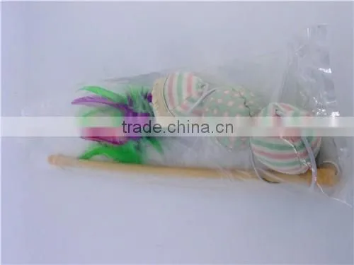 cotton ball nature cat swing toys with sticker toy wholesale cat toys