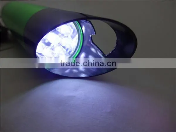 GS-8088 Multifunction Aluminum Alloy Small 3 LED Flashlight / Keychain / Bottle Opener
