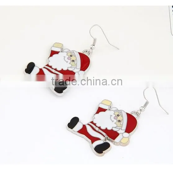 New 2013 promotion Christmas motif ornaments santa claus wholesale earring