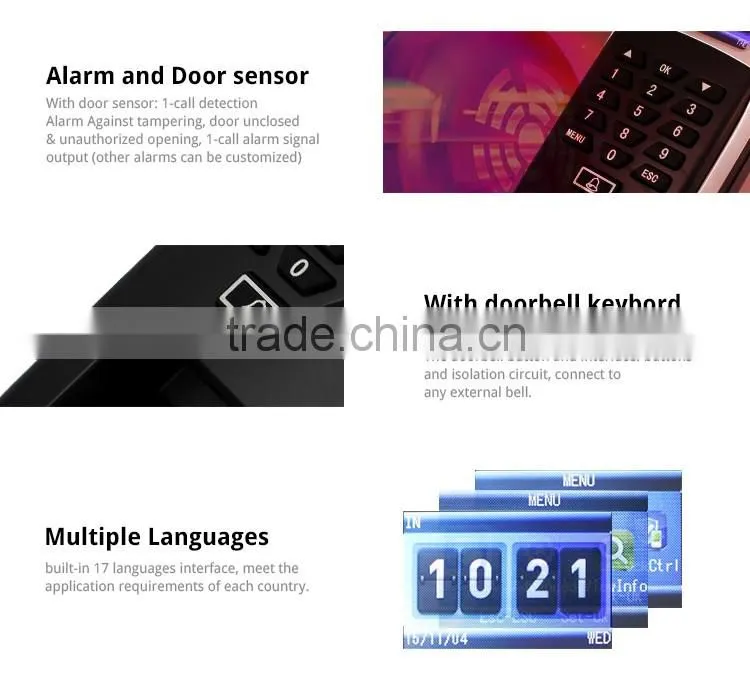 Nordson FR-W2000 Waterproof Biometric Fingerprint Access Control System built-in 17 languages