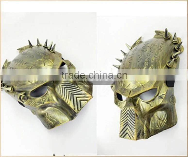Cosplay party mask predator mask Gold and Silver