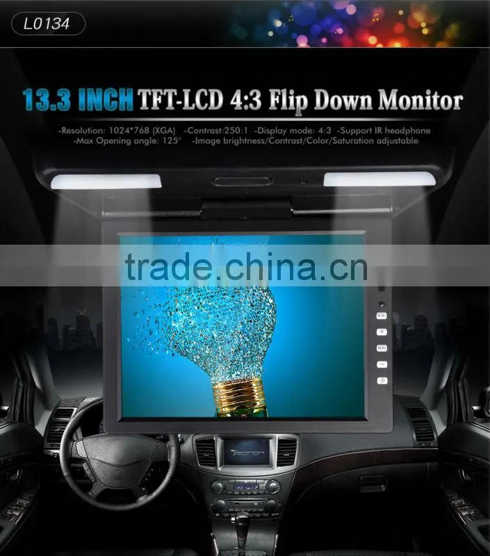 EONON L0134 13.3" Flip Down Car Monitor