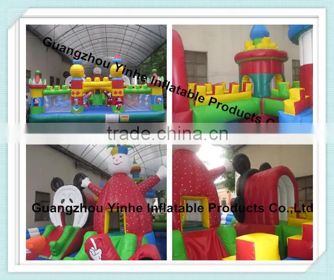 2015 new design giant inflatable castle. inflatable castle with slide