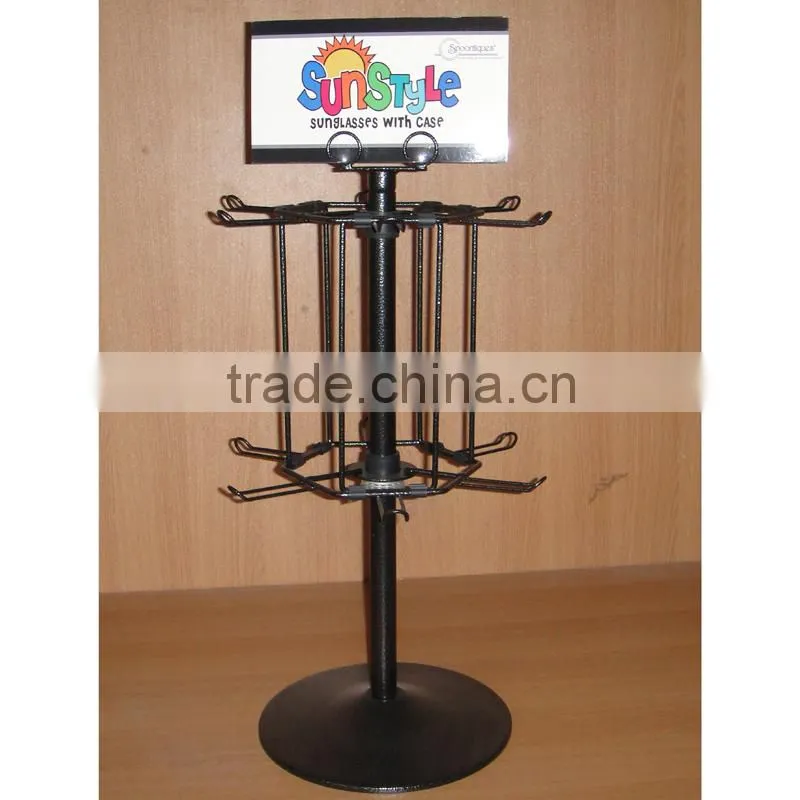 iron wire counter spinning retail display stand with high quality