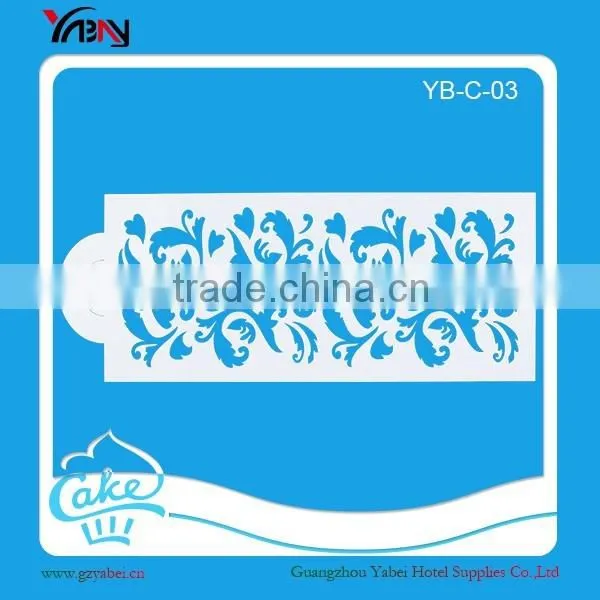 fashion design flower cake stencil