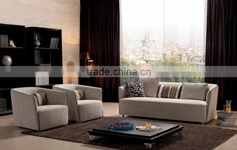 fabric sofa with wood arm/ wood arm fabric sofa