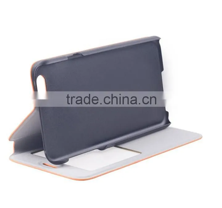 Concise design leather cell phone case for lenovo s850