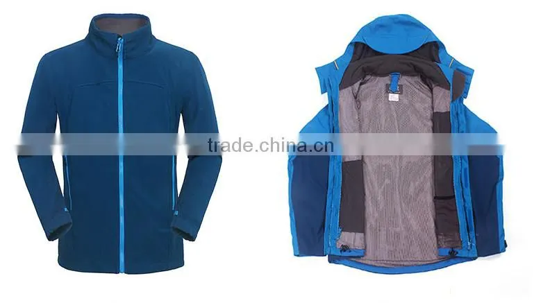 Custom 3 in1 waterproof hooded winter coat