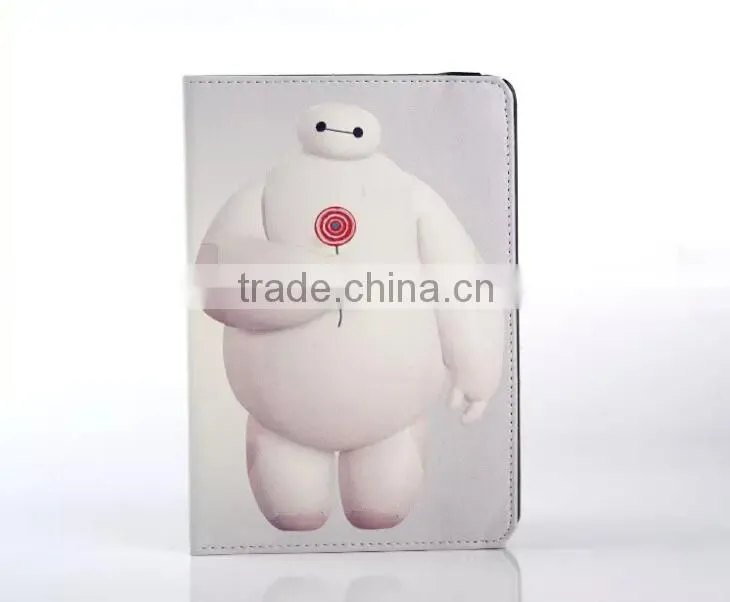 Baymax Leather Cover For iPad mini, For iPad Mini Cartoon Baymax Leather Cover
