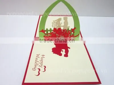 Two Carrying greeting pop up greeting card