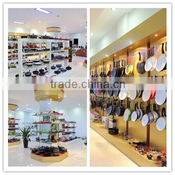 New style aluminium Pressed red color ceramic kitchenware