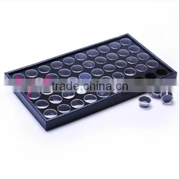 50 jar space luxury nail art display glitter alloy decoration case/ storage box