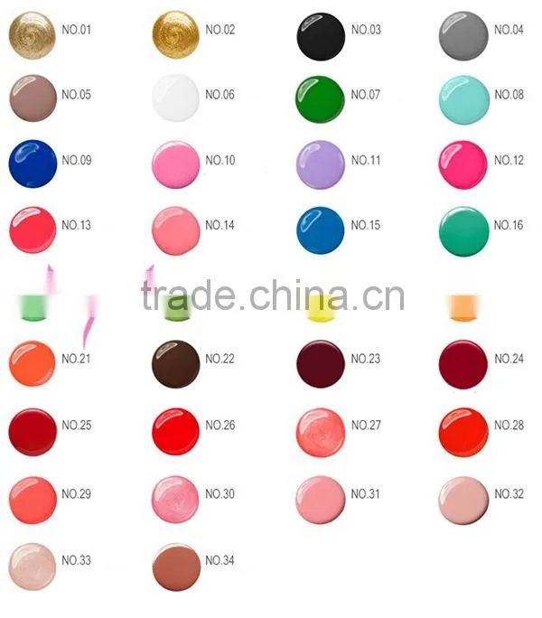 Wholesale high quality nail art polish with 34 colors