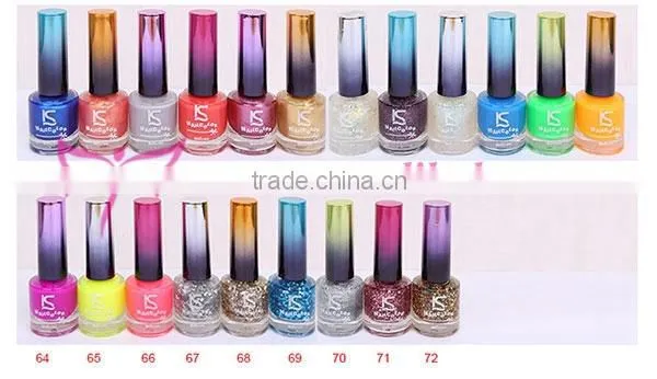 Changeable lady nail polish/nail lacquer with 72 colors