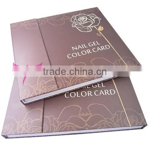 Luxury brown color 120 gel polish color card for show gel polish color