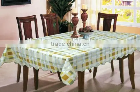 wholesale price for beautiful square printed vinyl tablecloth