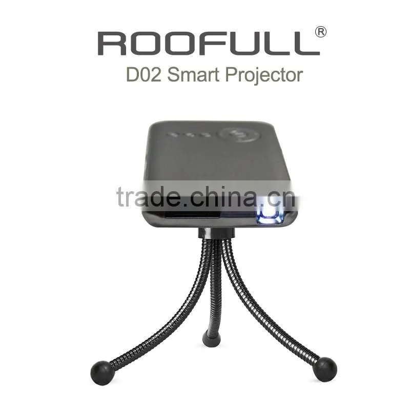 2016 Hot Selling RK3128 Smart Mini Portable Projector Support 4K, H-DMI, USB for Business, Education,and Home Theater