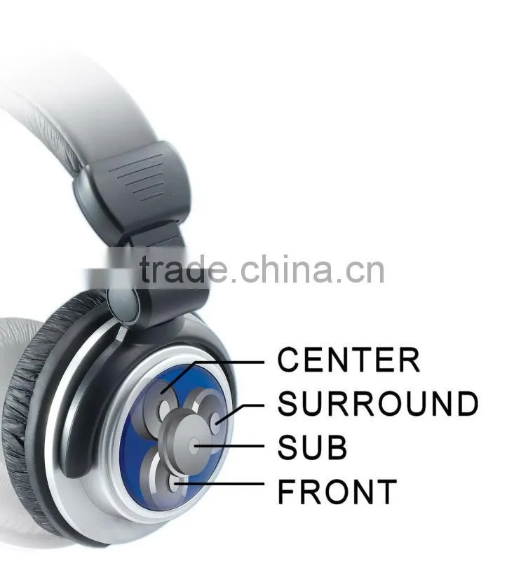 5.1 channel surround sound headphone Computer USB headset with 8-driver built-in