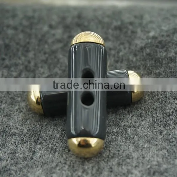 chinese wenzhou button factory direct resion plus metal 2-holes toggle button for clothing