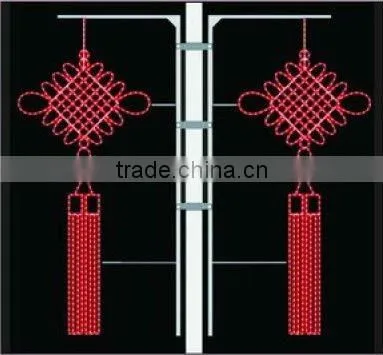 Long lifespan decorative street motif light pole mounted motif light