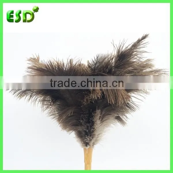ESD New Bamboo Long Handle Ostrich Feather Brush