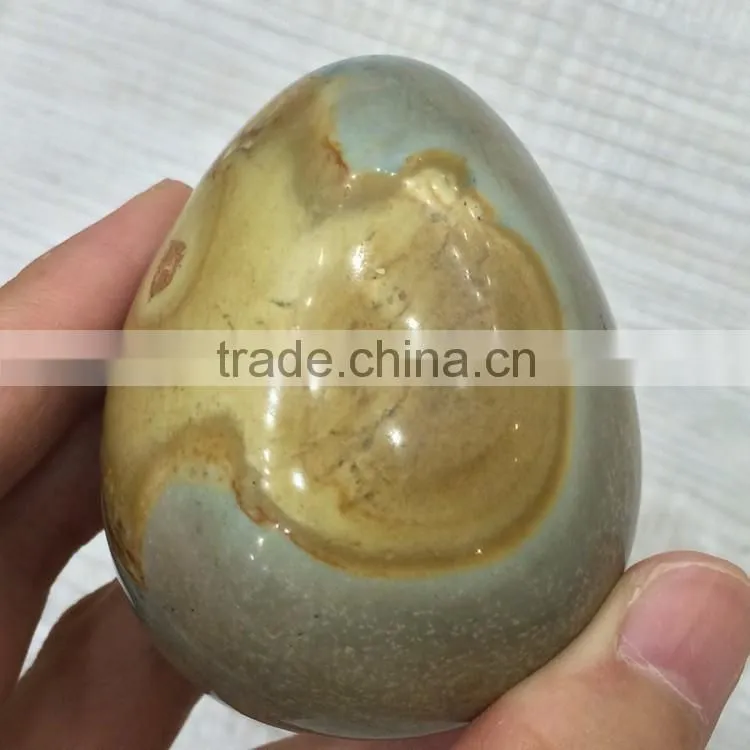 Natural Ocean Jasper Stone Crystal Egg Ornaments