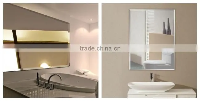 4mm factory price rectangle mirror shape bath mirrors