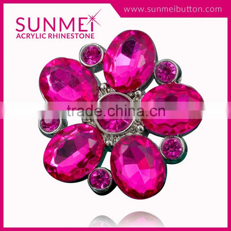 New Products Shining Blue Clothing Rhinestone Buttons