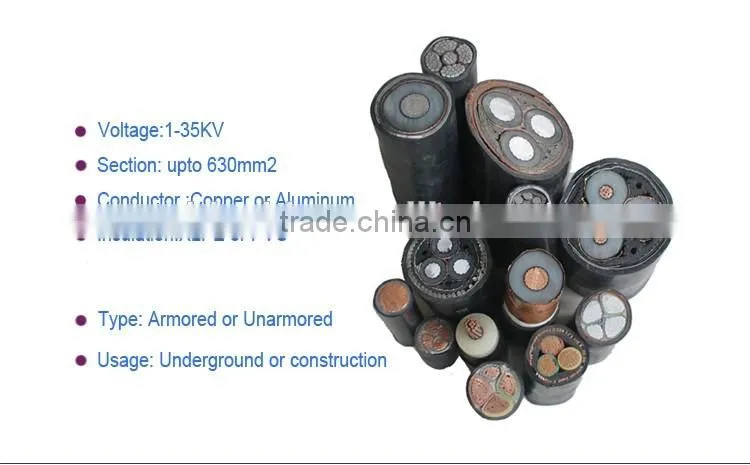 YJV YJV22 YJV32 Copper XLPE/PVC/SWA Power Cable 3x95+1x50 mm2