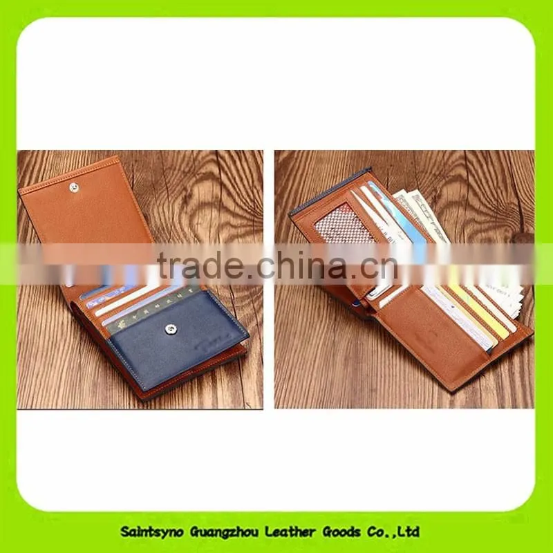 Best Brand Simple Handmade Genuine Leather Bifold Men's Short Wallet 16417