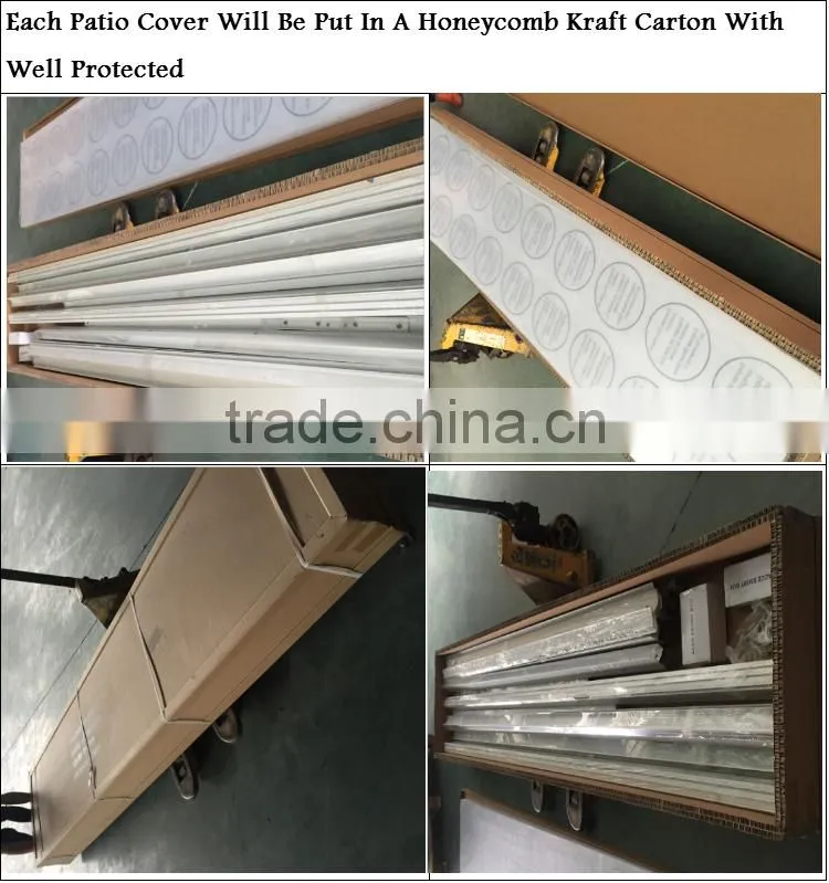16' x 8'ft Sturdy aluminium polycarbonate Patio Cover