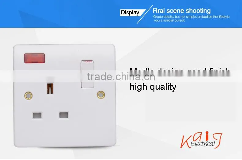 British 15amp switched socket 16a socket multifunction with led indicator