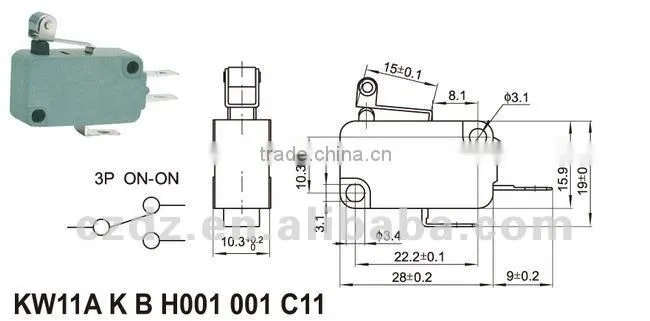 VMS-15-1B5 factory supply 15A/250VAC screw terminal micro switch rain type travel switch